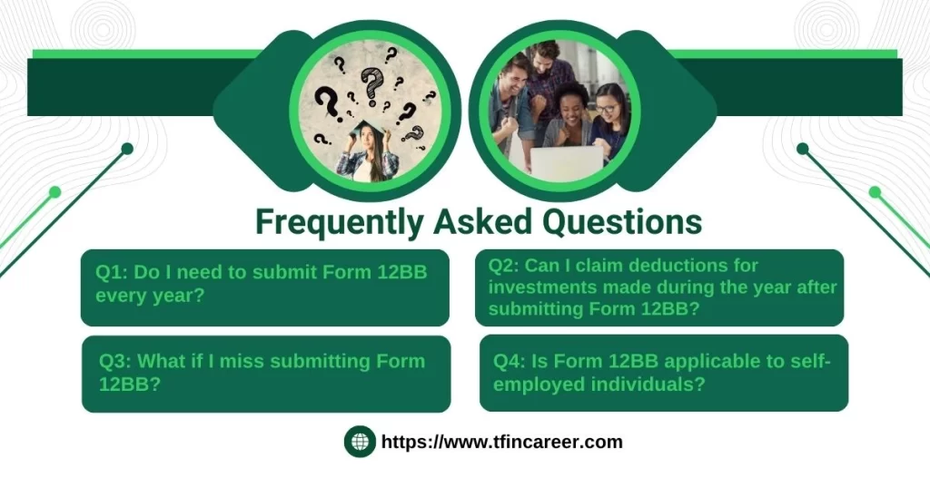 Frequently Asked Questions on Tax Declaration Form 12BB
